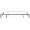 Dog Kennel Black 269.1 ft¬≤ Steel