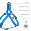 Waterproof Dog Harness Blue Color S Size 16-22 inch Durable Heavy Duty Dog Harness for Small Dogs