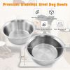 Dog Bowl Stand with 2 Stainless Steel Food Water Bowls