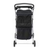 Pet Stroller for 2 Dogs and Cats, Double 4 Wheel Cat Pet Carriers Bag Jogger for Small Medium Pets, Waterproof Folding Crate with Soft Pad, Black