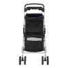 Pet Stroller for 2 Dogs and Cats, Double 4 Wheel Cat Pet Carriers Bag Jogger for Small Medium Pets, Waterproof Folding Crate with Soft Pad, Black