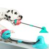 Multifunction Pet Molar Bite Toy with Suction Cup Interactive Dog Rope Toys Self-Playing Rubber Ball Cleaning Teeth Treat Dispensing Ball