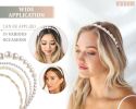 4 Pcs Pearl Headbands for Women Headbands for Hair Band With Pearls Gold and White Faux Pearl Headband for Girls Rhinestone Headbands Bridal Headdress