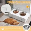 Pet Feeder Station with Stainless Steel Bowl