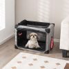 M/L 3-Door Dog Crate with Removable Pad and Metal Frame