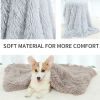 Dog Bed And Extra Matching Cover Sheet Dog Crate Pad Ultra Soft Dog Bed Mat Washable Pet Kennel Bed With Non-Slip Bottom Fluffy Plush Sleeping Mat For